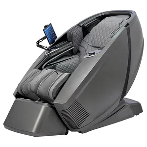 2023 New Design Big Size SL Massage Chair Calf roller Zero Gravity Massage Chair AI voice controller hot Sale Grey Leather mas