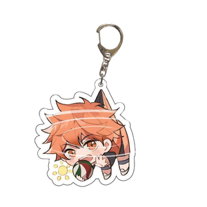 5 Nuovi Design di Alta Qualità <span class=keywords><strong>Anime</strong></span> <span class=keywords><strong>Haikyuu</strong></span> Hinata Shoyo Portachiavi in Acrilico Trasparente Bifacciale, Charm per Zaino - Product Image 5