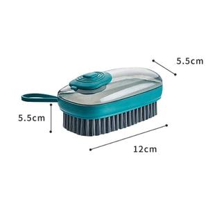<b>Scrub</b> <b>Brush</b> with Soap Dispenser Good Srubber Cleaner Cleaning <b>Brushes</b> Dish Hand Sustainable House Cleaning - Product Image 4