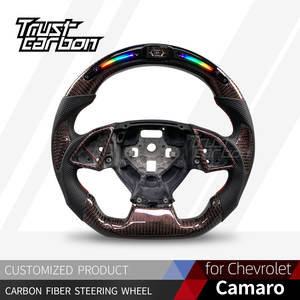 Volante Deportivo de Fibra de Carbono Personalizado Premium para Chevrolet <span class=keywords><strong>Camaro</strong></span> RS SS ZL1 LT1 Edición <span class=keywords><strong>Hot</strong></span> <span class=keywords><strong>Wheels</strong></span> 2016-2022 - Product Image 2