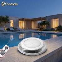 Nouveautés : Projecteur LED RGBW 12V étanche IP68 en acier inoxydable, dimmable avec télécommande, pour piscine sous-marine