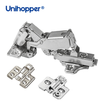 Unihopper-Charnière d'angle spéciale pour porte d'armoire à 165 degrés Charnière d'armoire à fermeture douce 3D