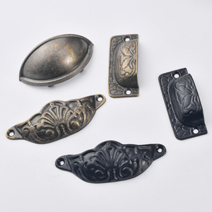 Furniture Handle Shell Drawer Oval Zinc Alloy Traditional Style Durable Cabinet Hardware - Product Image 4