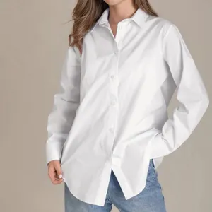 Camicia estiva sublimata all'ingrosso, camicetta personalizzata da donna Casual arancione da donna top di cotone fatto T Shirt/