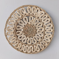 Sous-verres et dessous de plat en paille de maïs tressée biodégradable, couleur unie, résistants à la chaleur, forme ronde/irrégulière, pour restaurant