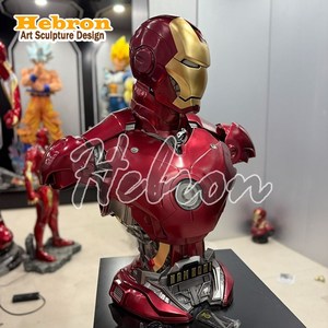 Sculpture de personnage <span class=keywords><strong>Marvel</strong></span> en fibre de verre, sculpture Iron Man, buste Spider-Man, magnifique statue de collection en résine de film <span class=keywords><strong>Marvel</strong></span> - Product Image 3