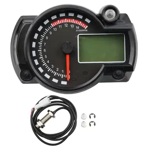 Universeel Motorfietsinstrument Waterdicht Lcd-Scherm Snelheidsmeter Digitale Kilometerteller Snelheidsmeter