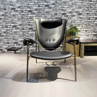 Fauteuil en cuir Master Chief, design moderne, multifonctionnel pour salon, chambre, appartement, usage de loisirs