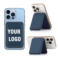 Étui de téléphone magnétique avec porte-cartes, portefeuille en cuir PU, support de carte, antichoc, logo personnalisé pour iPhone Android