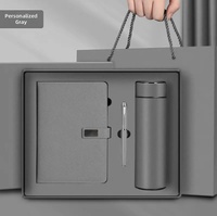 Ensemble Cadeau d'Affaires de Luxe en Gros : Carnet A5 en Cuir/PVC Écologique Imprimé UV, Thermos, Stylo et Bouteille d'Eau