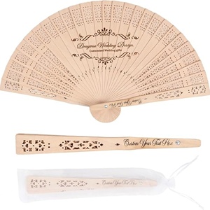 Abanico de Mano de Madera Retro con Logotipo Personalizado, Recuerdo, Regalo, Grabado Personalizado, Abanico Plegable para Boda - Product Image 4