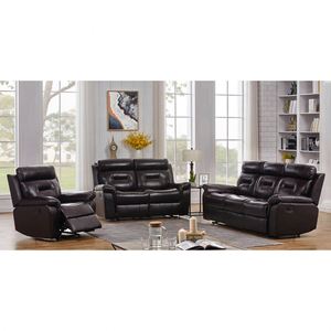 Sofá Reclinable Manual de 3 Plazas de Estilo Moderno, Sofá de Cuero para Sala de Estar, Sofá Clásico Árabe Reclinable de Tela - Product Image 6