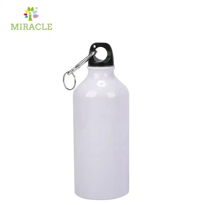 400ml Sublimation Aluminum Sports Water Bottle (White)