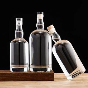 Bouteilles en verre personnalisées de 500ml 750ml liqueur bouchée vodka <span class=keywords><strong>gin</strong></span> rhum whisky tequila pour l'emballage du vin - Product Image 5