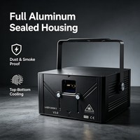 Laser Beam Animé Pleine Couleur 40W RGB avec Mélange de Couleurs, Galvanomètre, pour Scène, DJ, Club, Spectacle, Mariage, Discothèque, Fête, Entièrement en Aluminium