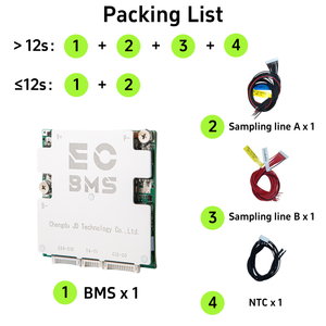 ECBMS 4s 3s 5s 60v 48v 300a 40a Pro Active BMS, Placa de Sensor de Temperatura Dual para Paquete de Baterías de Litio LiFePO4, Sistema de Energía <span class=keywords><strong>Solar</strong></span>, UPS Inteligente - Product Image 4