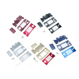 เคสหุ้มโลหะสีเงินสีทองสีดำสีแดงสีน้ำเงิน4 in 1สำหรับ <span class=keywords><strong>gameboy</strong></span> <span class=keywords><strong>Micro</strong></span> สำหรับส่วนซ่อมเคส GBM - Product Image 1