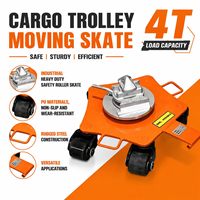 4T Heavy Duty Load Machine Container Mobile Skate Moving Dolly Cargo Carry Trolley Container Skate