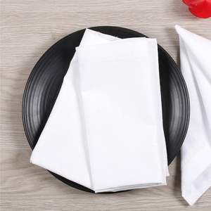 Serviettes en lin 100% de haute qualité Bordure brodée à la main Styles et conceptions personnalisés Caractéristiques jetables - Product Image 1