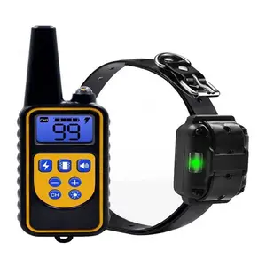 Aufladen Wasserdichter Hundetrainer Stop Barking Device Hunde training Elektro schock halsband mit Fernbedienung