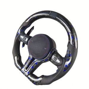 Volante de Cuero y Fibra de Carbono con Calefacción Personalizado para <span class=keywords><strong>BMW</strong></span> G20 G28 G29 G30 G32 G38 Serie 3 <span class=keywords><strong>320i</strong></span> 325i 330i M3 M4 M5 X1 X2 X3 - Product Image 5