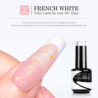 CX Beauty French White Gel Polish 15ml Gel Vente en gros Chaussette facilement détachée