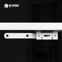 KYOK Cuerda Ventana Cortina Riel Moderno Simple Forma Blanco Cortina Rieles para decoración de interiores