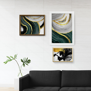 Hot rắn gỗ trắng đen màu xám nâu chải hình MDF ảnh khung hình - Product Image 6