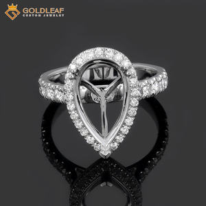 Anillo de Boda Unisex Personalizado Goldleaf, Oro de 14K, Corte Redondo, Diamante Cultivado en Laboratorio DEF VVS-VS, Certificado IGI, Anillo de Compromiso - Product Image 1