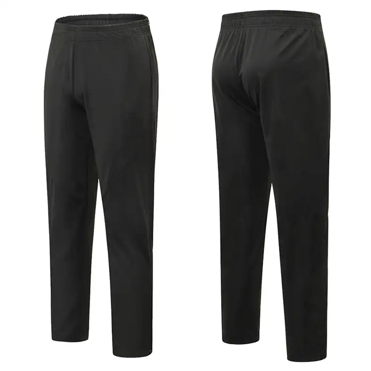 Casual Zipper Breathable Quick Dry Fitness Loose Fit Men's Sports Training Running Pants