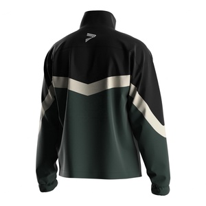 Veste de sport pour homme à col montant avec fermeture éclair 1/3, logo personnalisé disponible pour les distributeurs de vêtements de sport - Product Image 3