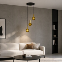 Lampes suspendues LED en verre, style nordique, avec corde et fil, pour la décoration de la maison, chambre à coucher, îlot de cuisine, vente chaude