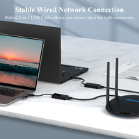 Wavlink WL-NWU331GCA 2.5G Adaptor Port Jaringan Eksternal USB/Tipe-C Kartu Jaringan Kabel Gigabit ke Konverter Antarmuka RJ45