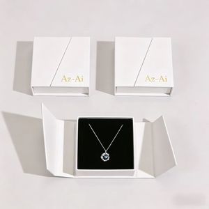 EQ EQ005 New Arrival Square Double <b>Open</b> Door Design Buckle Closure Customized Color Cardboard Recyclable Jewelry Boxes - Product Image 5