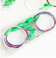 Répartiteur PLC 1:2 et rapports multiples, connecteur SC APC 0,9 mm, 1 m, coupleur non équilibré, application FTTH, longueur d'onde 1310/1490/1550 nm