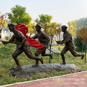 Escultura de Figura del Ejército Rojo, Fibra de Vidrio, Hecha a Mano, para Montaje en Suelo Exterior, Paquete de Varias Piezas JH 1103 - Product Image 4