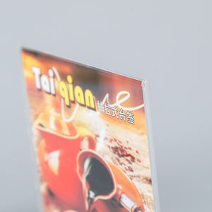 新着モダンT字型ウェディング広告八角形プルアウト縦型プラスチック製サインホルダーディスプレイラック100x150mm - Product Image 5