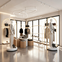 Cintres métalliques suspendus \ nooden présentoir femmes Retail complete Equipment Kit