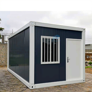 Conteneur modulaire plat de 20 pieds, maison préfabriquée, cabine, entrepôt, garage, dortoir pour travailleurs, bureau mobile - Product Image 1