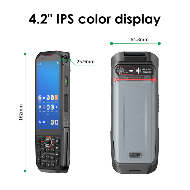 Effon TA01 Android 13.0 6+64G Handheld 5200mAh Rugged PDA Barcode Scanner with NFC Warehouse Inventory Data Collector  in Stock