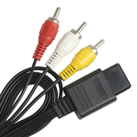 Cable AV RCA Universal de 1.8M para Consolas SNES N64 GameCube SFC, Cable de Video para TV de 2 Canales de Audio, Compatible con Consolas Clásicas para N64