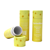 Tubes en papier de haute qualité en gros, 10g/15g/20g/30g/50g/65g, tubes d'emballage cosmétique vides pour bâton de crème solaire