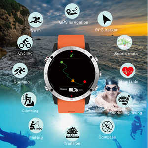 Montre connectée de sport et de pêche <span class=keywords><strong>Sunroad</strong></span> G5 PRO GPS, tracker d'activité, étanche IP68, en plastique écologique 5V et acier inoxydable, avec rappels intelligents - Product Image 4