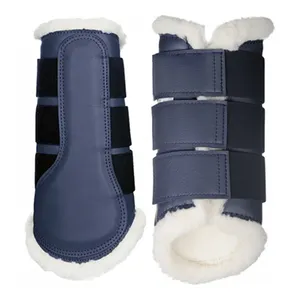 Botte de protection des jambes d'équipement équestre de haute qualité pour l'équitation bottes de brossage respirantes en cuir PU bottes de tendon de cheval