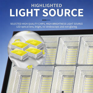 Projecteur solaire LED extérieur ALECTER 1000W, étanche IP65, panneau solaire monocristallin, télécommande intelligente - Product Image 4