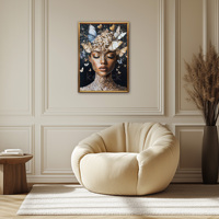 Impression d'art moderne sur toile « Rêve de papillon doré » avec cadre 40x50cm, impression numérique, best-seller