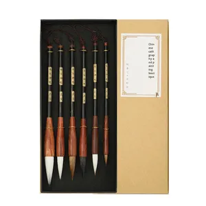 Ensemble <span class=keywords><strong>de</strong></span> 7 pinceaux chinois <span class=keywords><strong>pour</strong></span> débutants, ensemble complet <span class=keywords><strong>de</strong></span> peinture traditionnelle chinoise, <span class=keywords><strong>calligraphie</strong></span>, pinceaux <span class=keywords><strong>de</strong></span> grande taille, moyenne taille et petite taille, cadeau - Product Image 5
