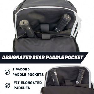 Échantillon gratuit Sac de sport grande capacité personnalisé en usine avec compartiment à chaussures, crochet de suspension pour hommes et femmes, sac à dos de pickle-ball - Product Image 6