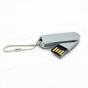 Hot bán thép không gỉ USB 3.0 Flash Stick tùy chỉnh khắc logo 8GB xoay USB Đĩa với Keychain - Product Image 5