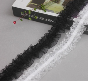 Luxury Polyester Pure White Stock <strong>Lace</strong> Different Colors for Shoes and Bags <strong>Fancy</strong> Style - Product Image 2